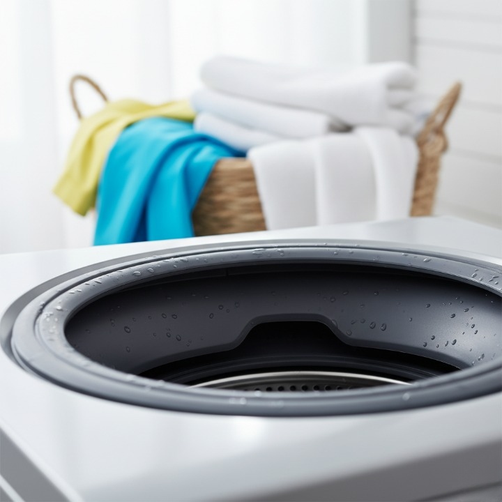 How to Clean a Washing Machine's Black Rubber Seal