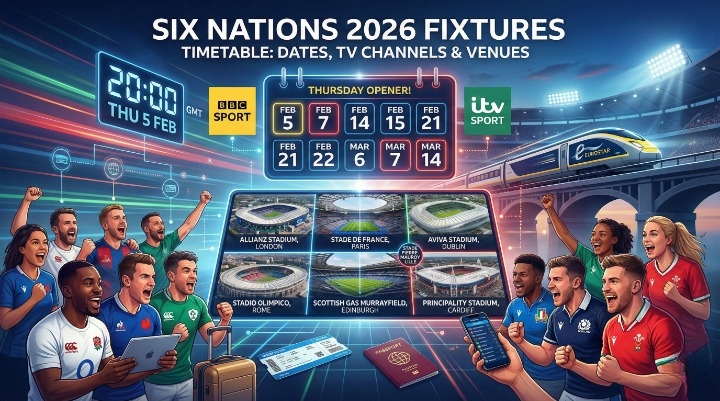 Six Nations 2026 Fixtures Timetable