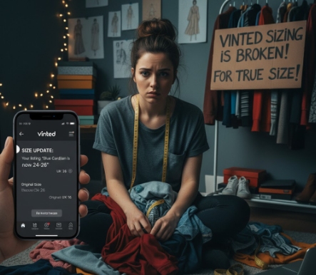 vinted changed clothing sizes