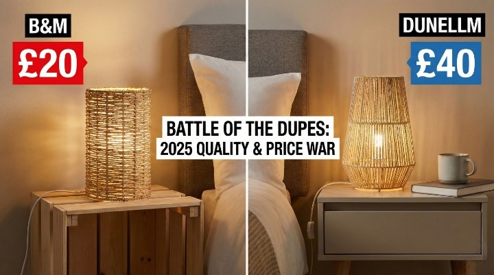 B&M vs Dunelm Lamps