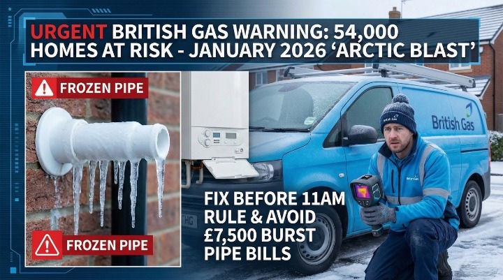 British Gas Frozen Pipe Warning