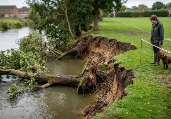 Riverbank Collapse Iford Playing Fields