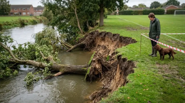 Riverbank Collapse Iford Playing Fields