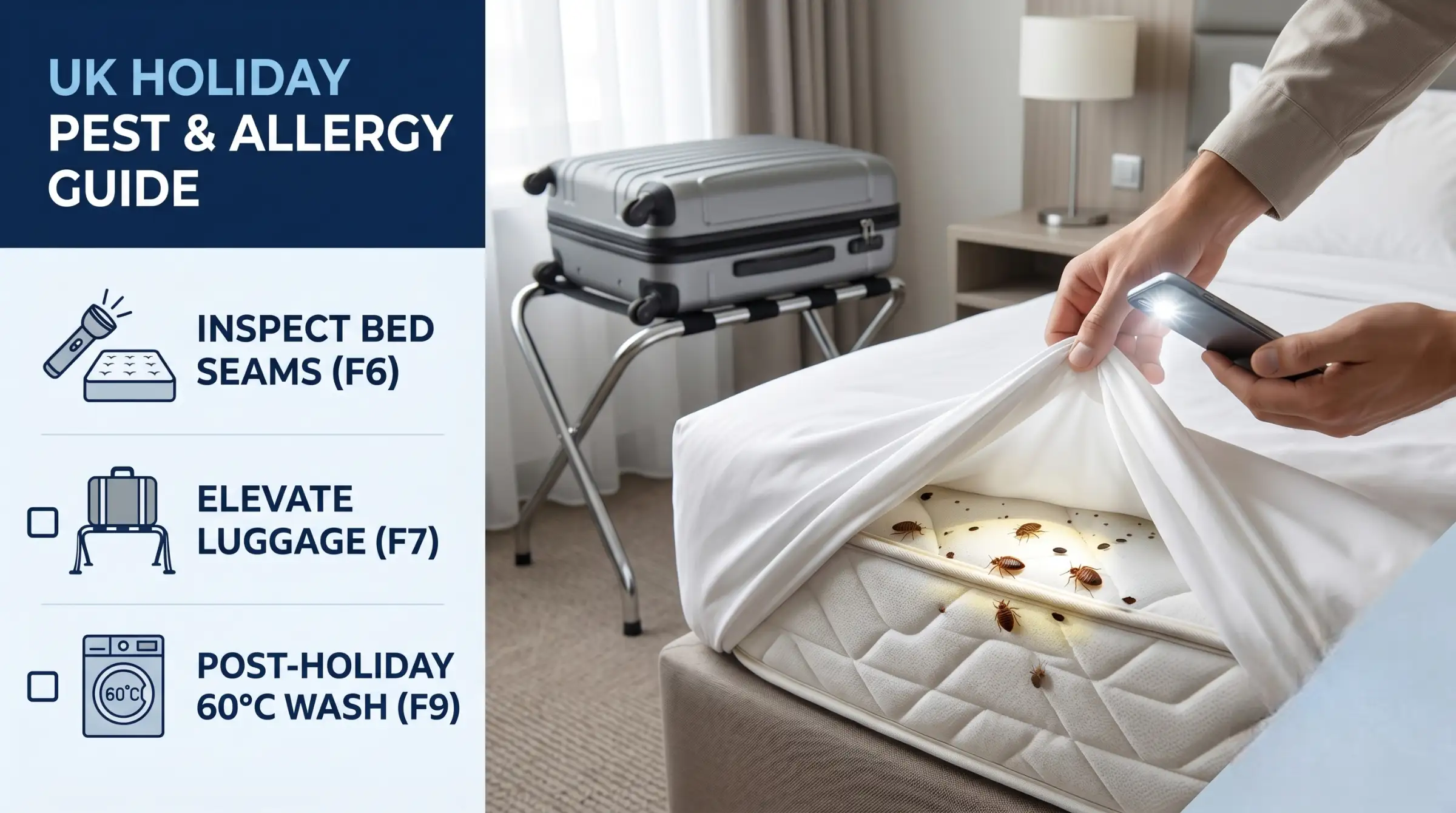 Avoid bed mites while on holiday