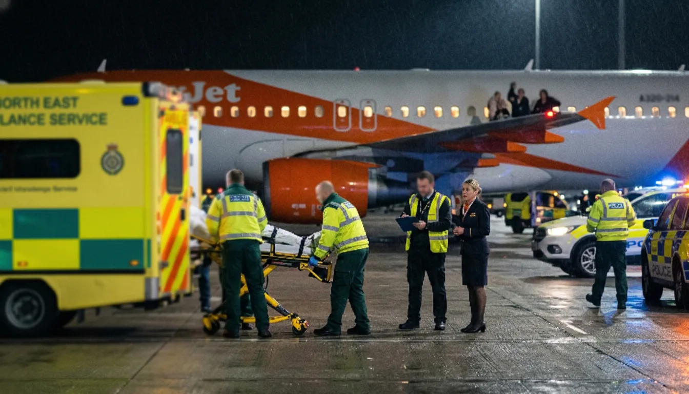 Easyjet Flight U2238 Emergency Landing Newcastle
