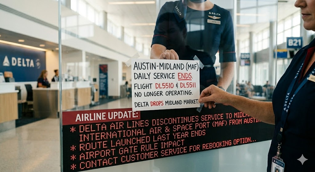 Delta Discontinues Flights to Midland: Why the Airline Pulled Out of MAF