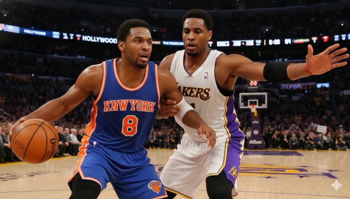 knicks vs lakers match player stats