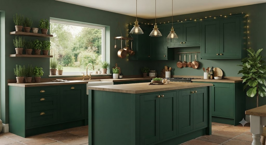 Dark Green Kitchen