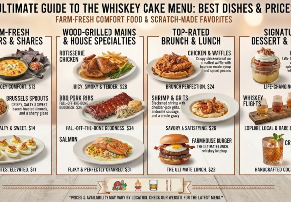 Whiskey Cake Menu